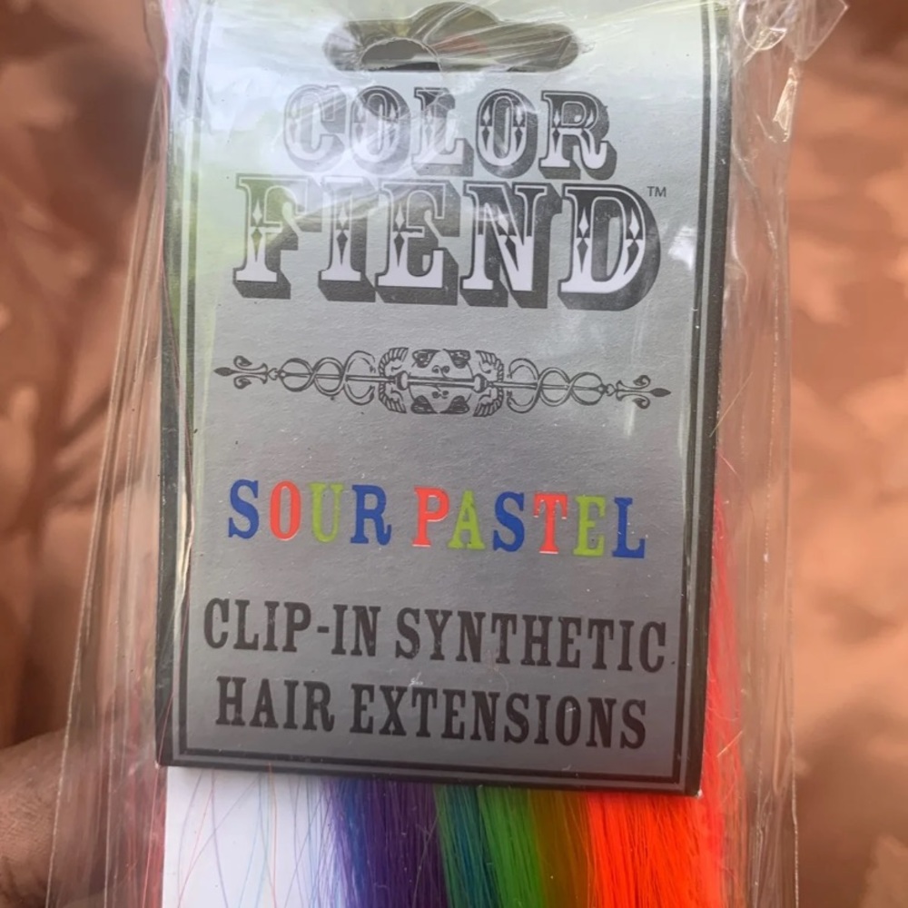 Colorful hair extensions for pop of color